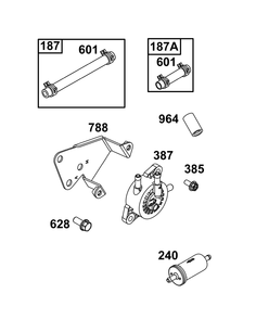 Fuel Supply Group Diagram and Parts List for 355447-0120-01 200000 - 399999 Briggs and Stratton Engine